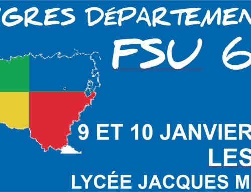 CONGRES DEPARTEMENTAL DE LA FSU A LESCAR, 9 ET 10 JANVIER 2025