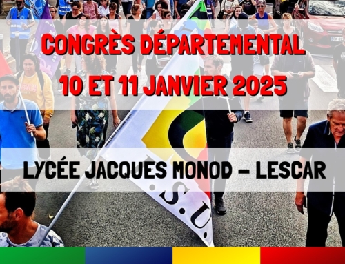 INSCRIPTION CONGRES FSU 64 : 9 et 10 JANVIER 2025