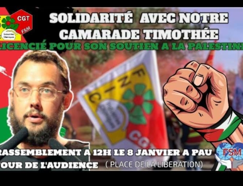 Contre la criminalisation du soutien à la Palestine, tou.tes avec Timothée!